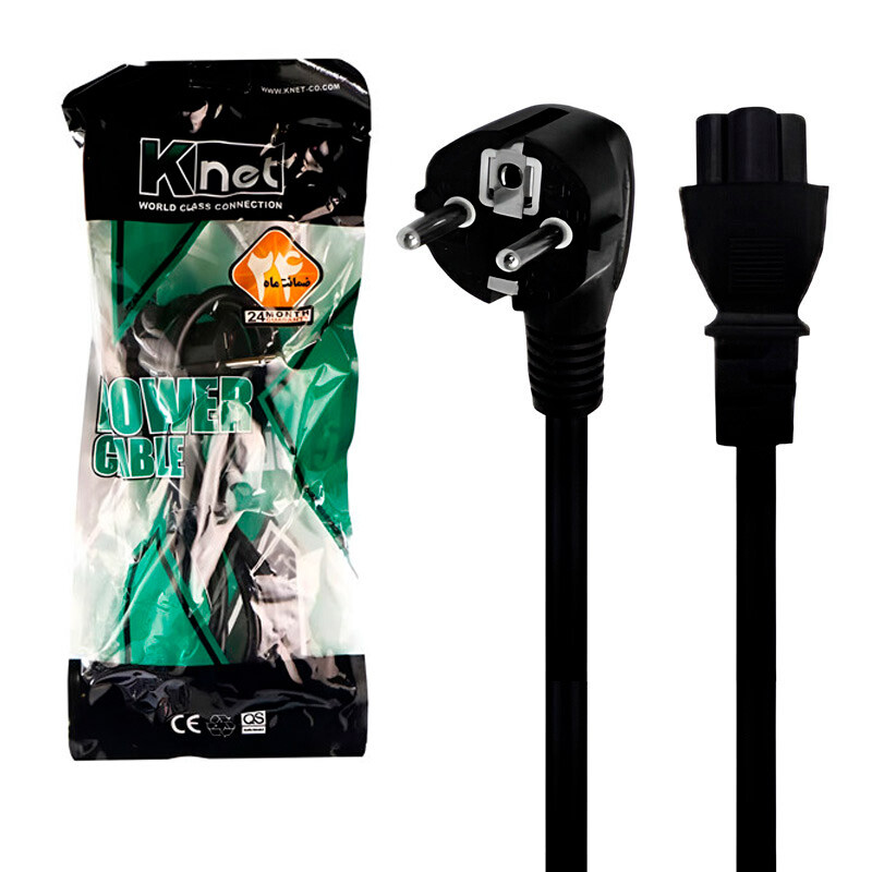 کابل برق لپ تاپ Knet Plus KP-A90 1.5m