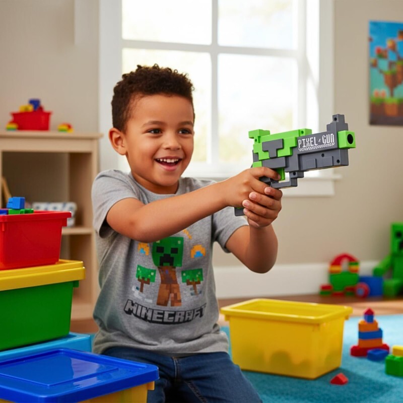 تفنگ ماینکرفت اسباب بازی پیکسل گان کد 828-1