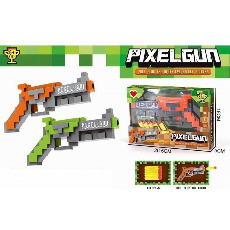 تفنگ ماینکرفت اسباب بازی پیکسل گان کد 828-1