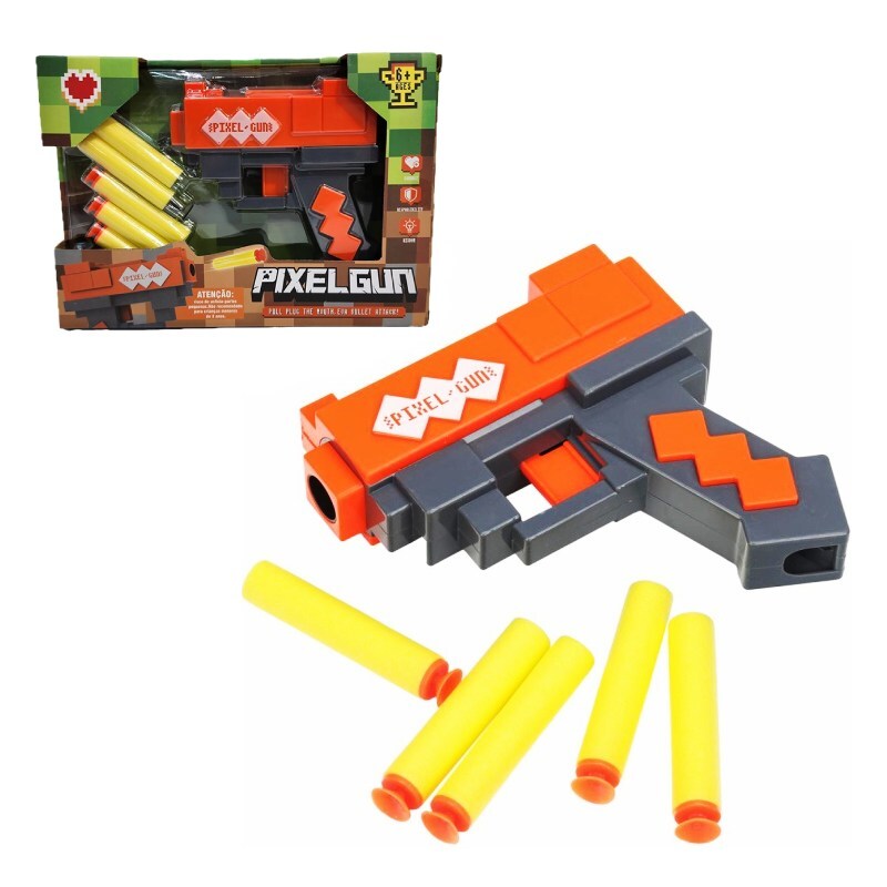 تفنگ کلت ماینکرفت اسباب بازی پیکسل گان کد 828-2