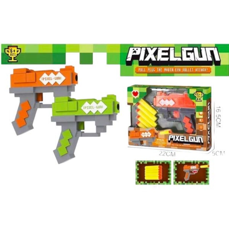تفنگ کلت ماینکرفت اسباب بازی پیکسل گان کد 828-2