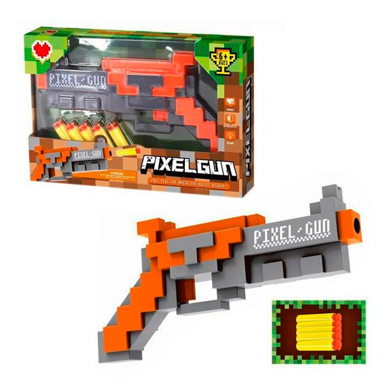 تفنگ ماینکرفت اسباب بازی پیکسل گان کد 828-1