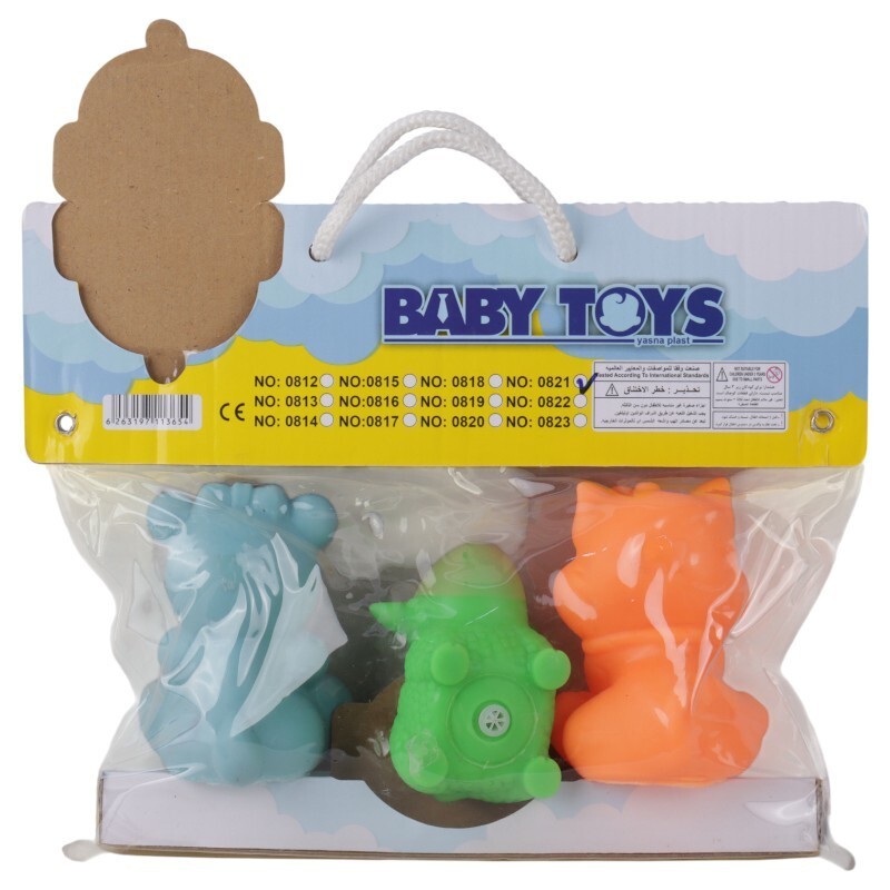 اسباب بازی پوپت بیبی تویز 0821 کد 201182 بسته 3 عددی