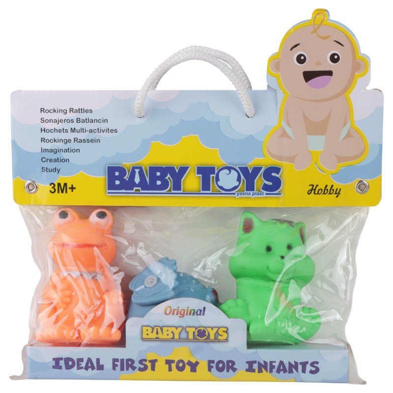 اسباب بازی پوپت بیبی تویز 0821 کد 201182 بسته 3 عددی