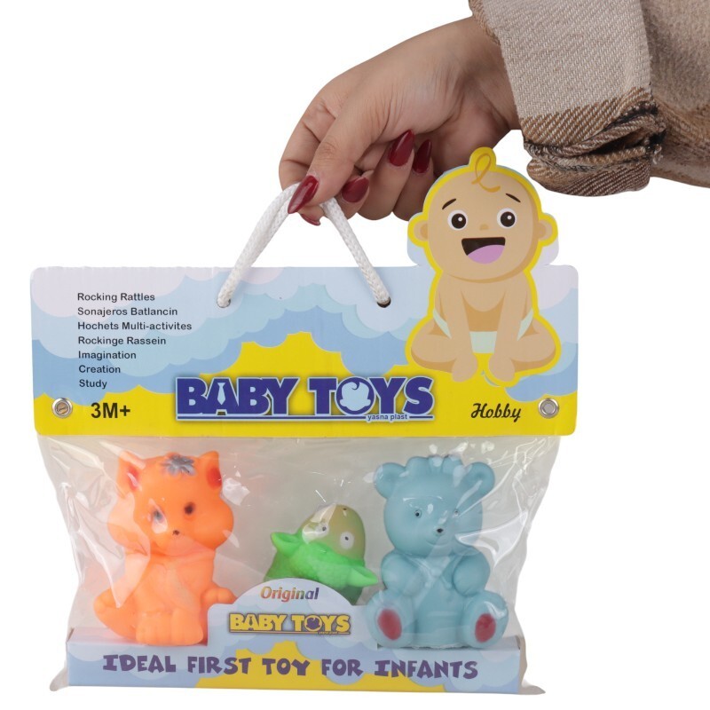 اسباب بازی پوپت بیبی تویز 0821 کد 201182 بسته 3 عددی