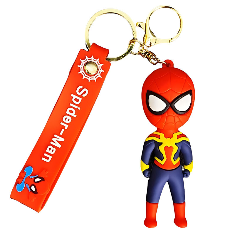 جاکلیدی سیلیکونی طرح Spider-Man بسته 6 عددی