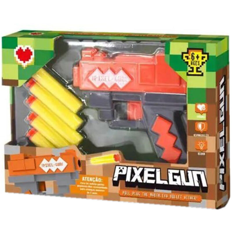 تفنگ کلت ماینکرفت اسباب بازی پیکسل گان کد 828-2