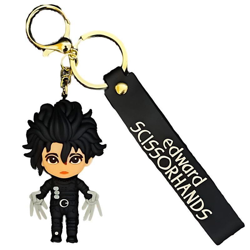 جاکلیدی سیلیکونی طرح Black Cute Anime بسته 4 عددی