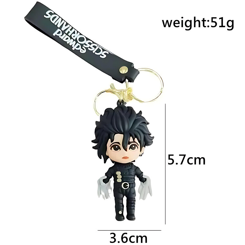 جاکلیدی سیلیکونی طرح Black Cute Anime بسته 4 عددی