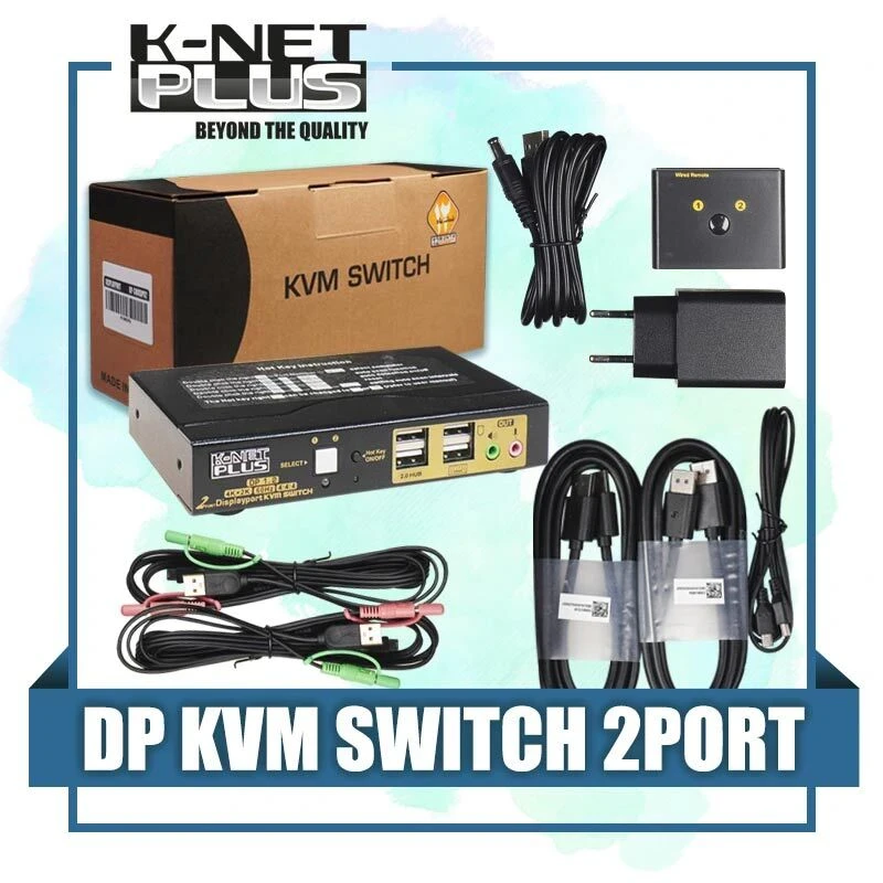 سوییچ KVM اتوماتیک دو پورت کی نت پلاس KP-D622