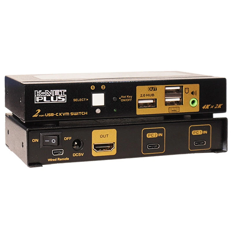 سوییچ KVM اتوماتیک دو پورت کی نت پلاس KP-C622
