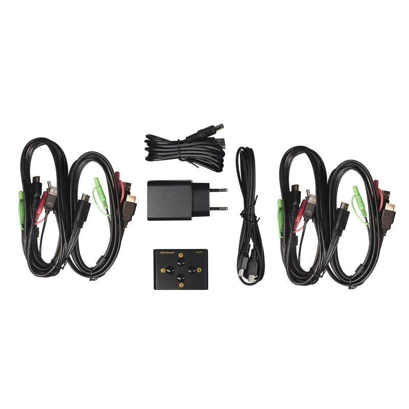 سوییچ KVM اتوماتیک چهار پورت کی نت پلاس KP-H624