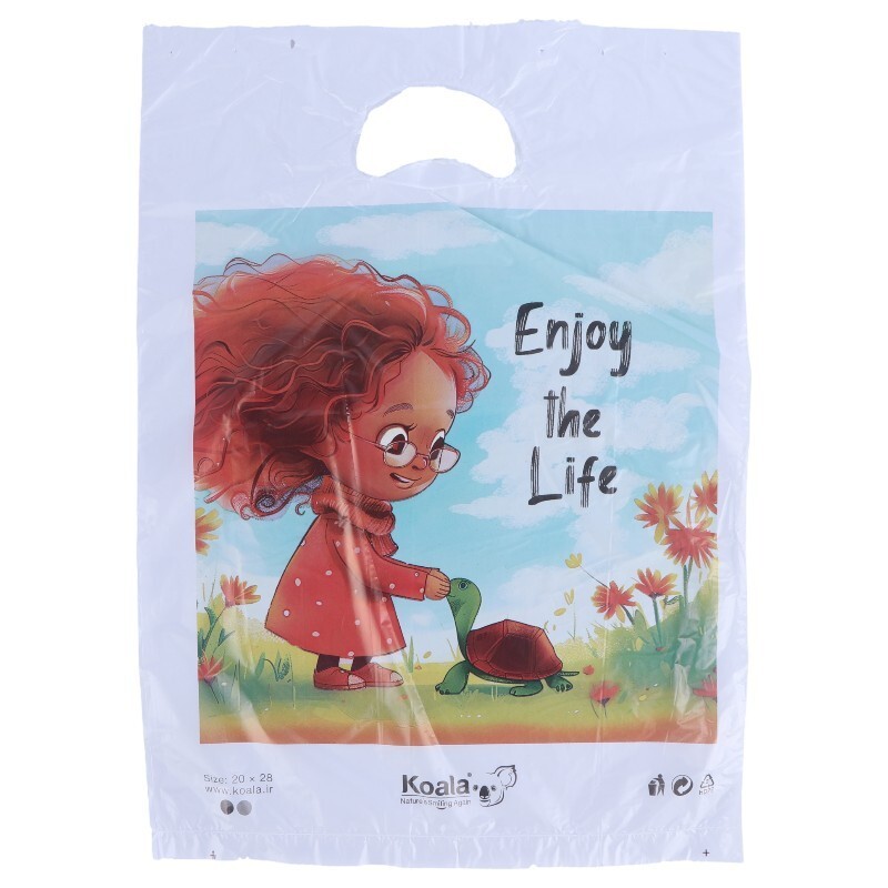 نایلون دسته موزی کوالا طرح فانتزی سایز 28 *20 سانتی متر بسته 100 عددی