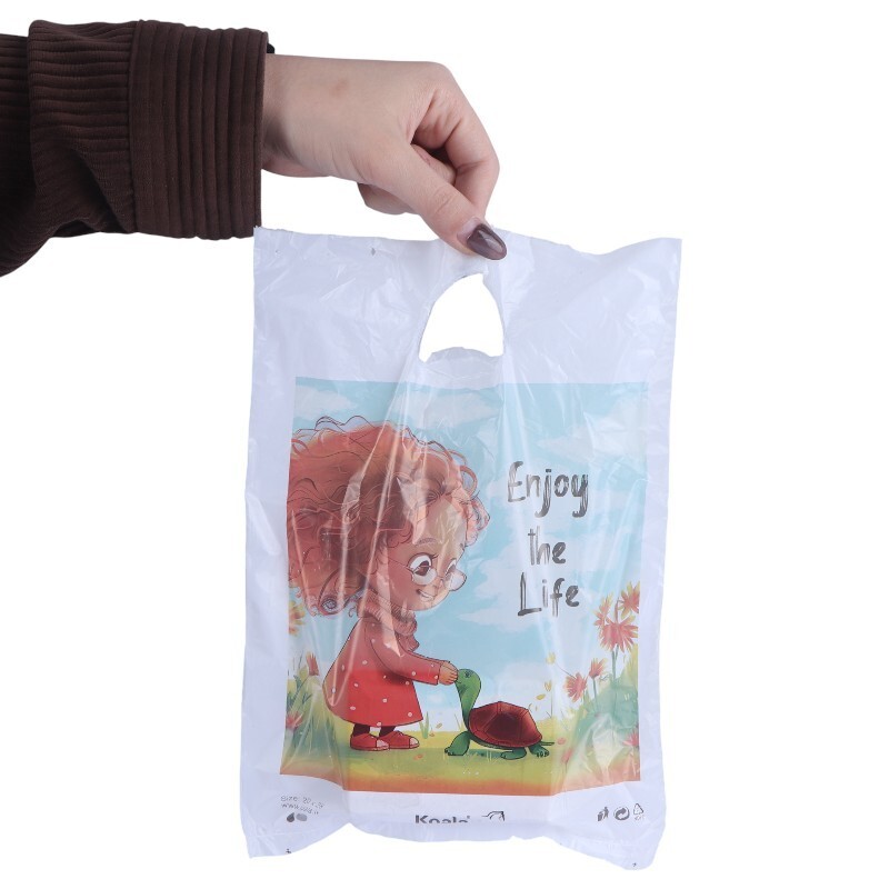 نایلون دسته موزی کوالا طرح فانتزی سایز 28 *20 سانتی متر بسته 100 عددی