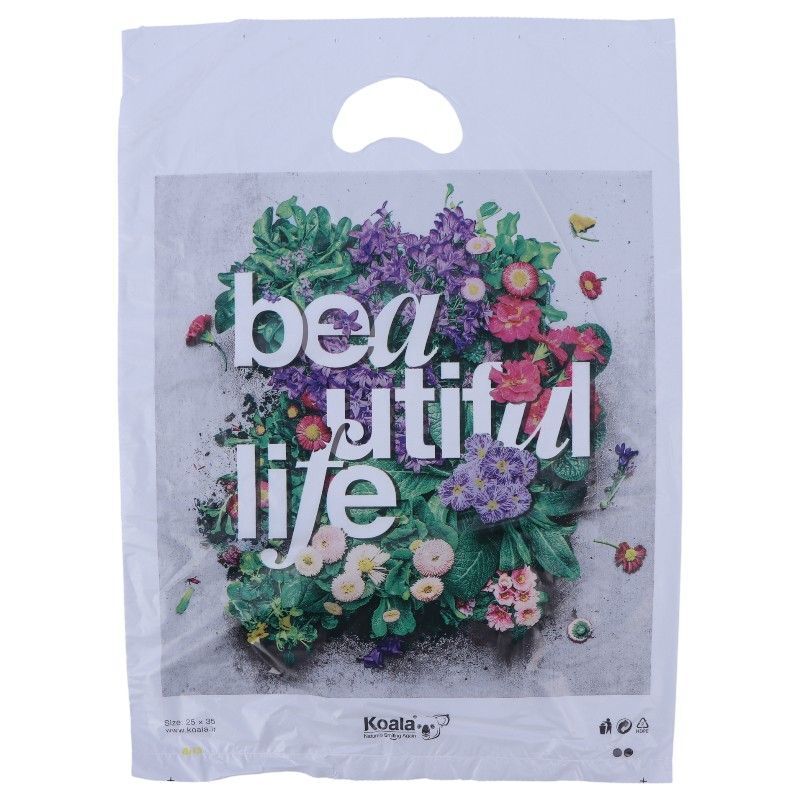 نایلون دسته موزی کوالا طرح فانتزی سایز 35*25 سانتی متر بسته 100 عددی