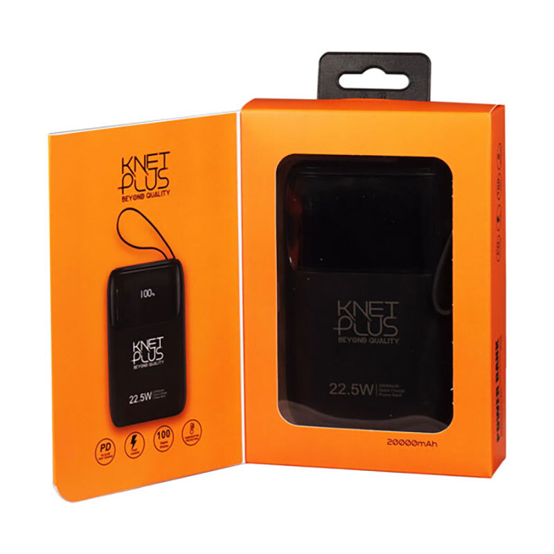 پاور بانک فست شارژ کی نت پلاس KP-P42 PD QC3.0 22.5W ظرفیت 20000 میلی آمپر ساعت