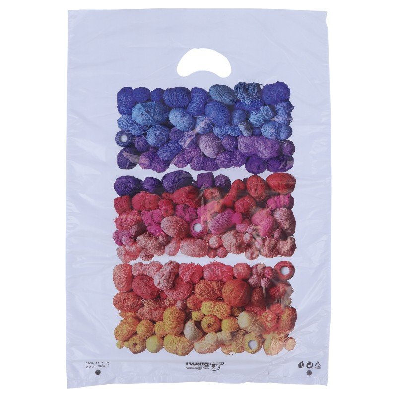 نایلون دسته موزی کوالا طرح فانتزی سایز 40*27 سانتی متر بسته 100 عددی