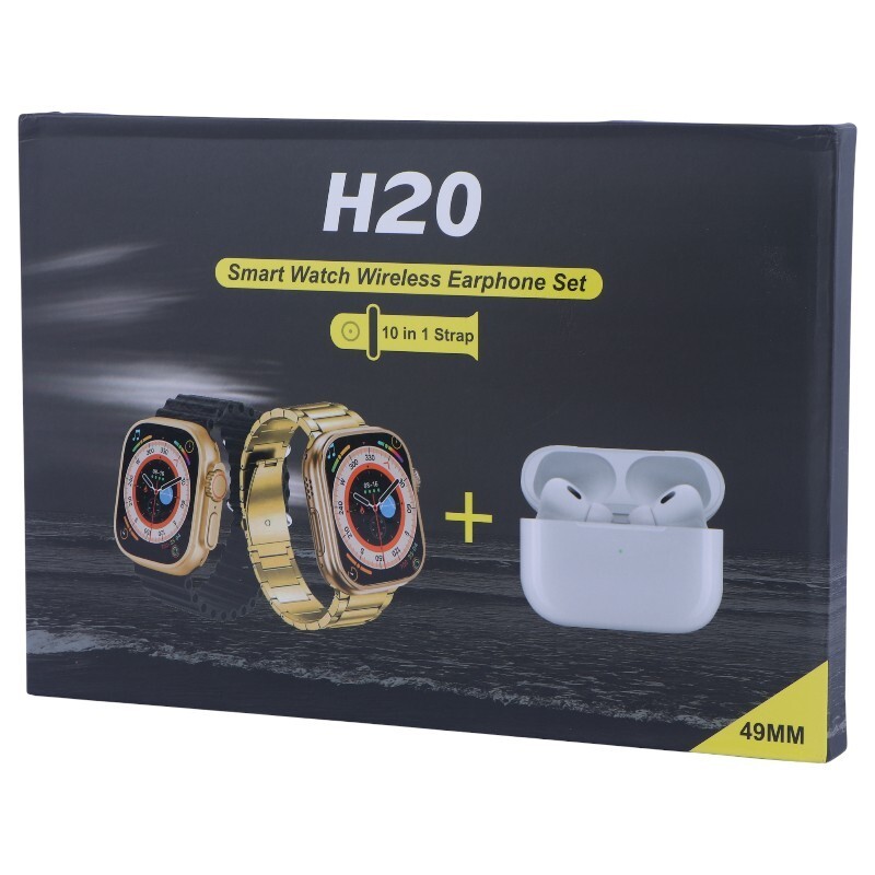 پکیج ساعت هوشمند و هندزفری بلوتوثی H20