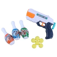 تفنگ دو کاره آبپاش و توپ پرتاب کن همراه بولینگ جیای هونگ کی 648 کد 101654