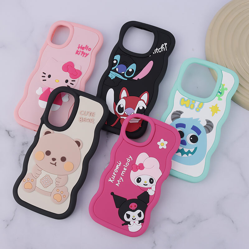 قاب سیلیکونی موج دار کارتونی برجسته