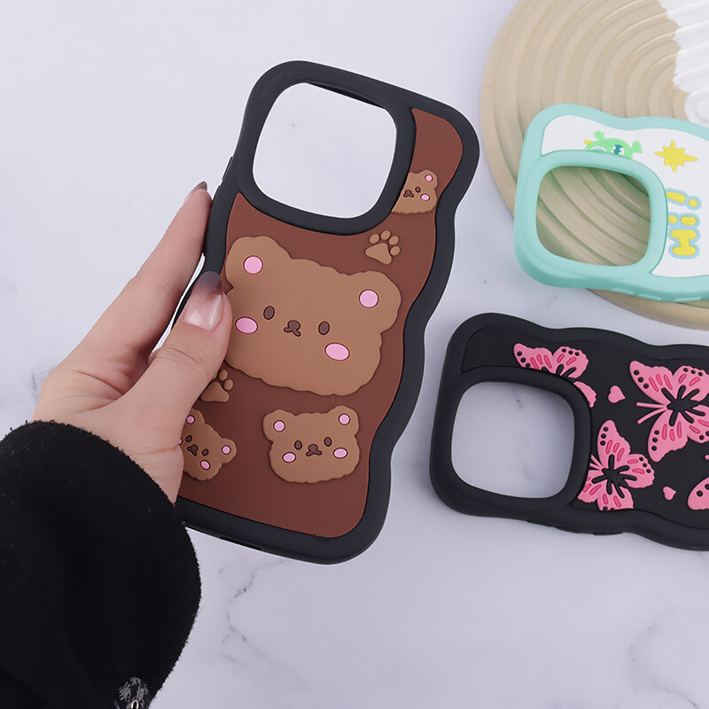 قاب سیلیکونی موج دار کارتونی برجسته