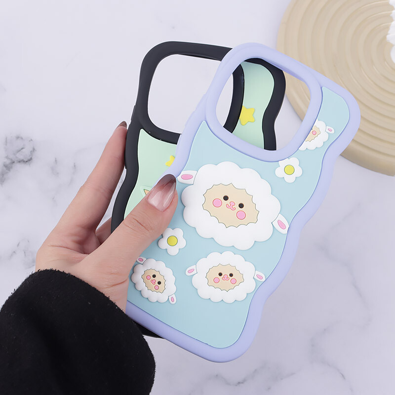 قاب سیلیکونی موج دار کارتونی برجسته