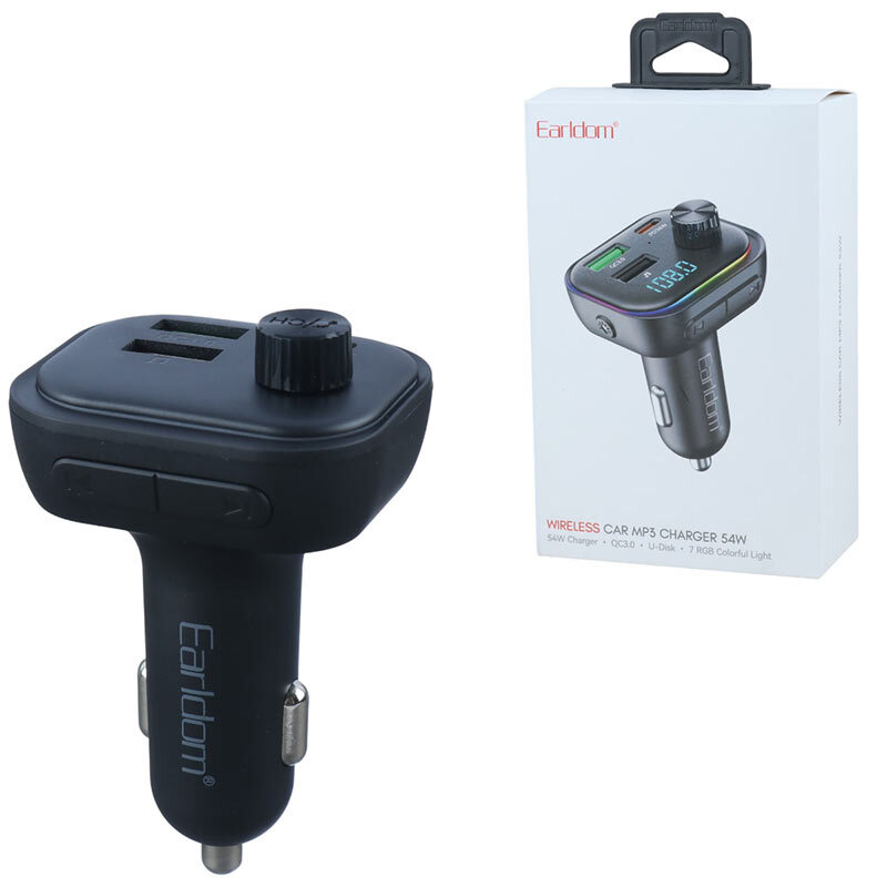 شارژر فندکی و اف ام پلیر بلوتوثی 36 وات ارلدام ET-M112