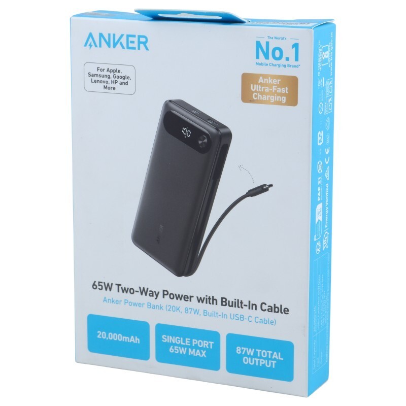 پاور بانک فست شارژ انکر A1383 PD 65W ظرفیت 20000 میلی آمپر ساعت