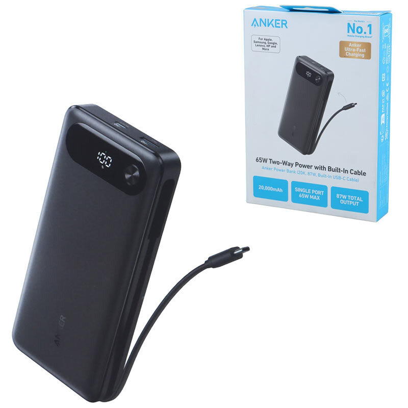 پاور بانک فست شارژ انکر A1383 PD 65W ظرفیت 20000 میلی آمپر ساعت