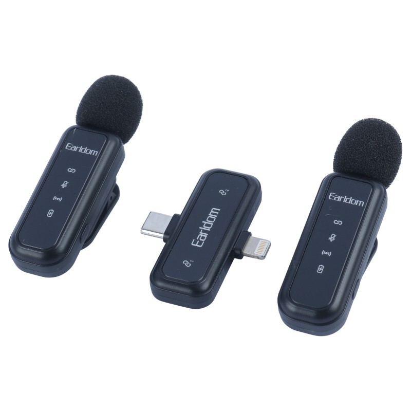میکروفون یقه ای بی سیم Earldom ET-MC17 Type-C / Lightning