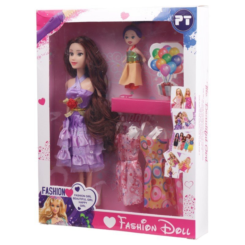 عروسک باربی با کودک و لباس پاشا تویز 9008 کد 201079