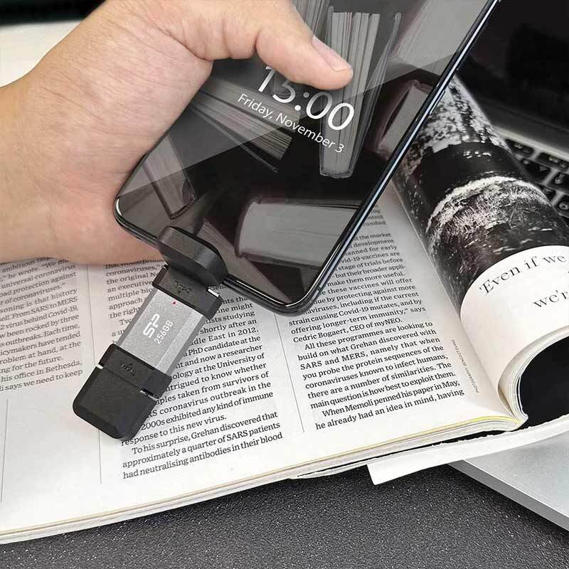 فلش 256 گیگ سیلیکون پاور Silicon Power Mobile C51 OTG Type-C USB3.2