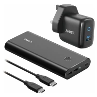 شارژر دیواری و پاور بانک فست شارژ انکر PowerCore+ B1376 PD 45W ظرفیت 26800 میلی آمپر ساعت