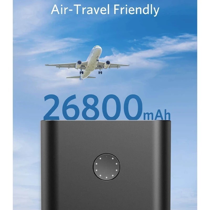 شارژر دیواری و پاور بانک فست شارژ انکر PowerCore+ B1376 PD 45W ظرفیت 26800 میلی آمپر ساعت