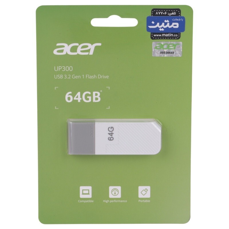 فلش 64 گیگ ایسر Acer UP300 USB3.2