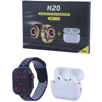 پکیج ساعت هوشمند و هندزفری بلوتوثی H20