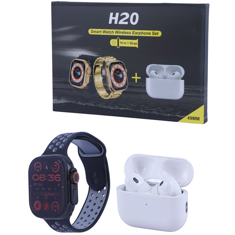 پکیج ساعت هوشمند و هندزفری بلوتوثی H20
