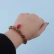 دستبند یلدایی طرح انار مهره ای