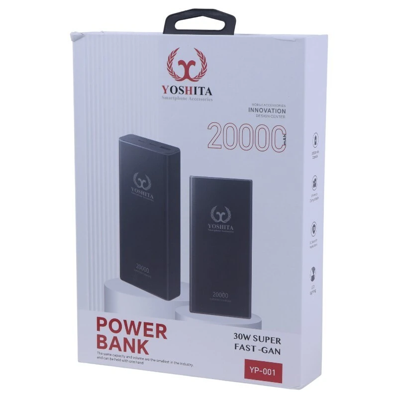 پاور بانک فست شارژ یوشیتا YP-001 PD 35W ظرفیت 20000 میلی آمپر ساعت