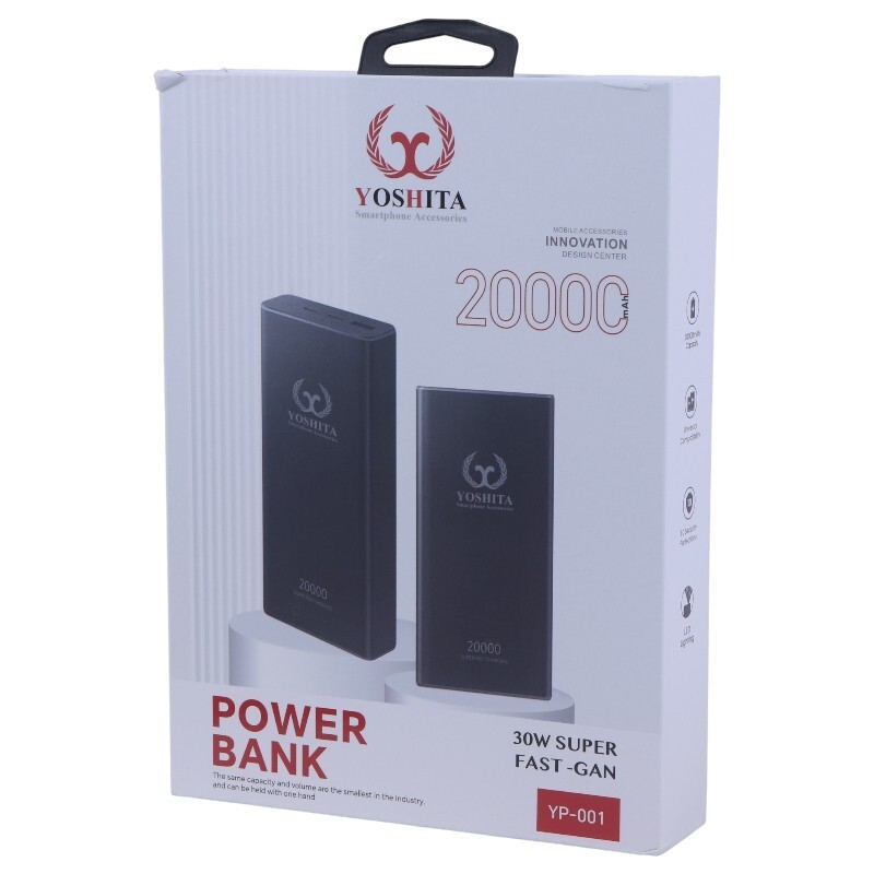 پاور بانک فست شارژ یوشیتا YP-001 PD 35W ظرفیت 20000 میلی آمپر ساعت
