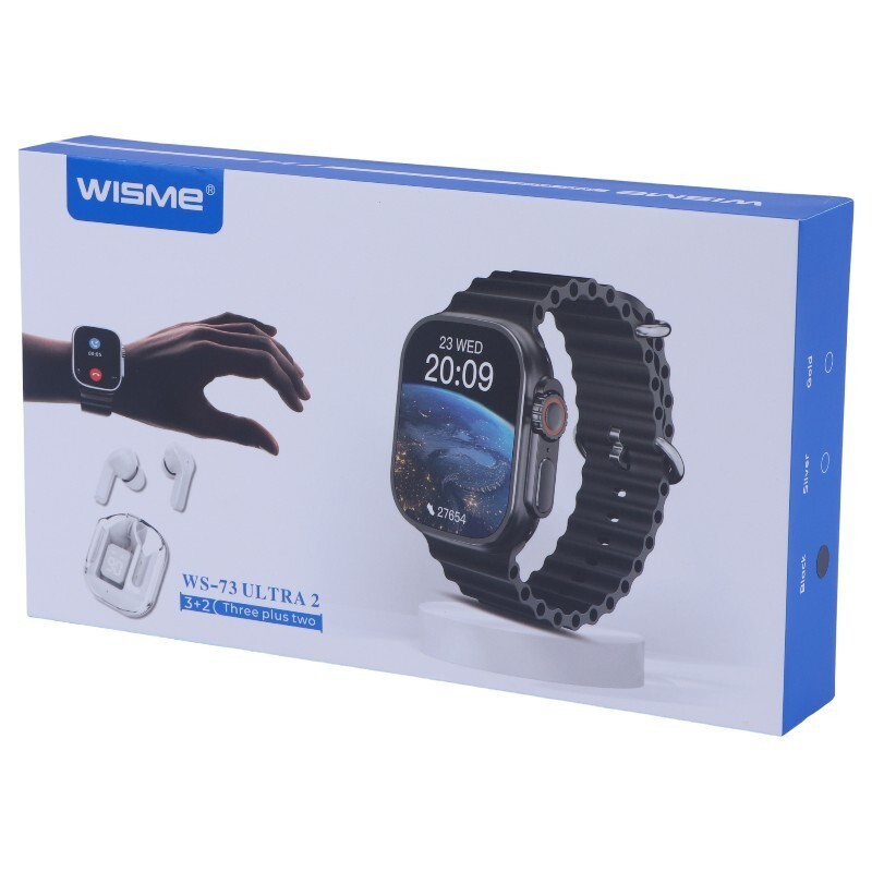 پکیج ساعت هوشمند و هندزفری بلوتوثی WISME WS-73 ULTRA 2