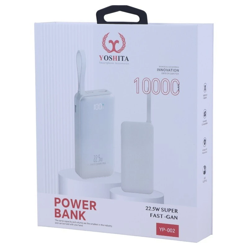 پاور بانک فست شارژ یوشیتا YP-002 PD 22.5W ظرفیت 10000 میلی آمپر ساعت
