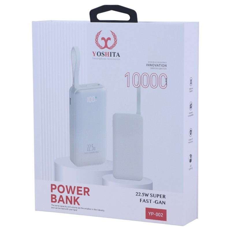 پاور بانک فست شارژ یوشیتا YP-002 PD 22.5W ظرفیت 10000 میلی آمپر ساعت