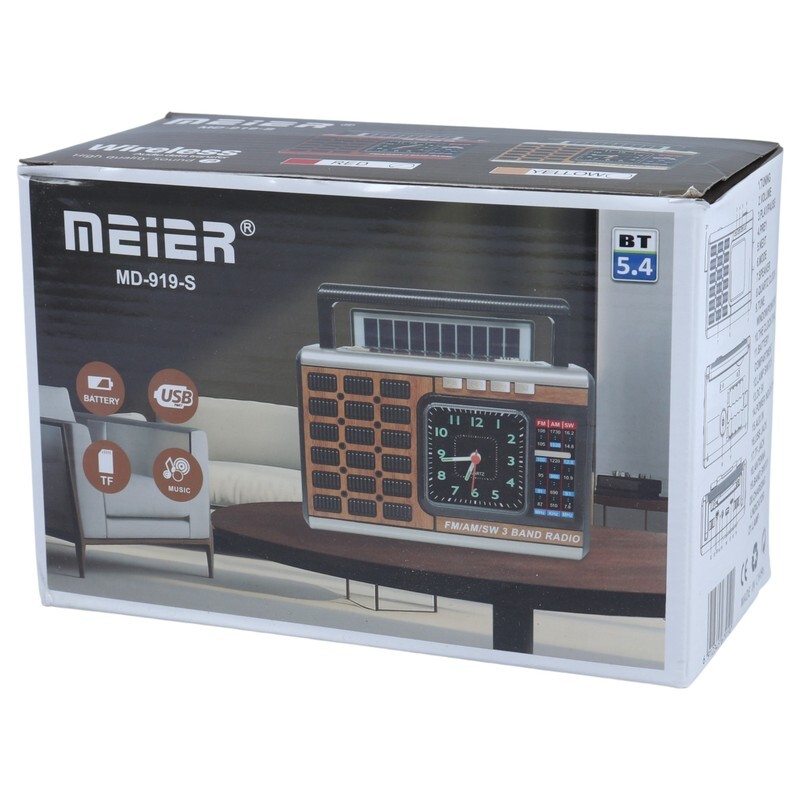 رادیو اسپیکر بلوتوثی خورشیدی مییر MD-919-S