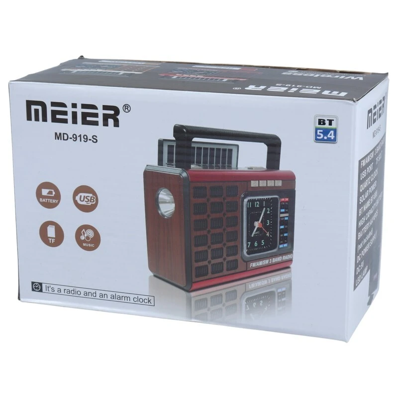 رادیو اسپیکر بلوتوثی خورشیدی مییر MD-919-S