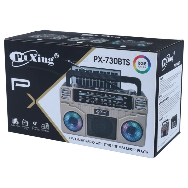 رادیو اسپیکر بلوتوثی خورشیدی پوکسینگ PX-730BTS