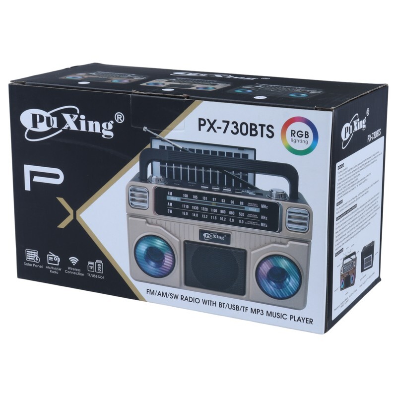 رادیو اسپیکر بلوتوثی خورشیدی پوکسینگ PX-730BTS