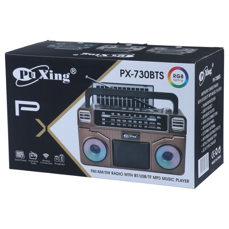 رادیو اسپیکر بلوتوثی خورشیدی پوکسینگ PX-730BTS