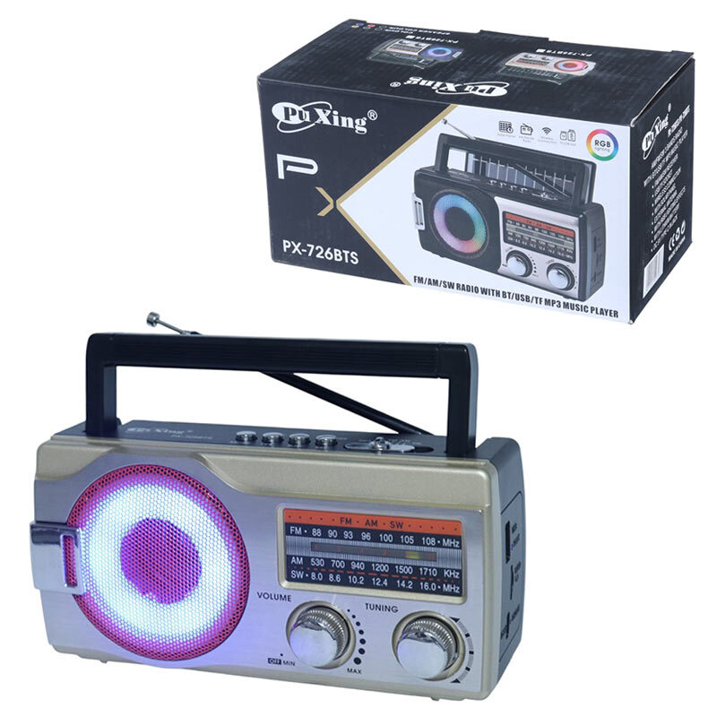 رادیو اسپیکر بلوتوثی خورشیدی پوکسینگ PX-725BTS