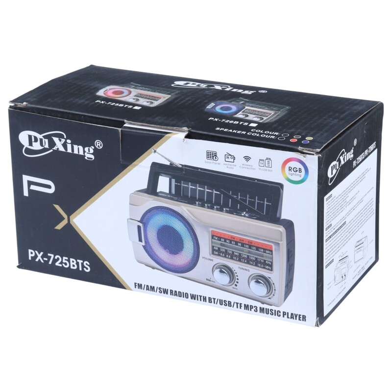 رادیو اسپیکر بلوتوثی خورشیدی پوکسینگ PX-725BTS